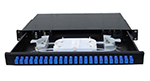 CLA机架抽拉式光纤终端盒1U SC单工12-24口19英寸